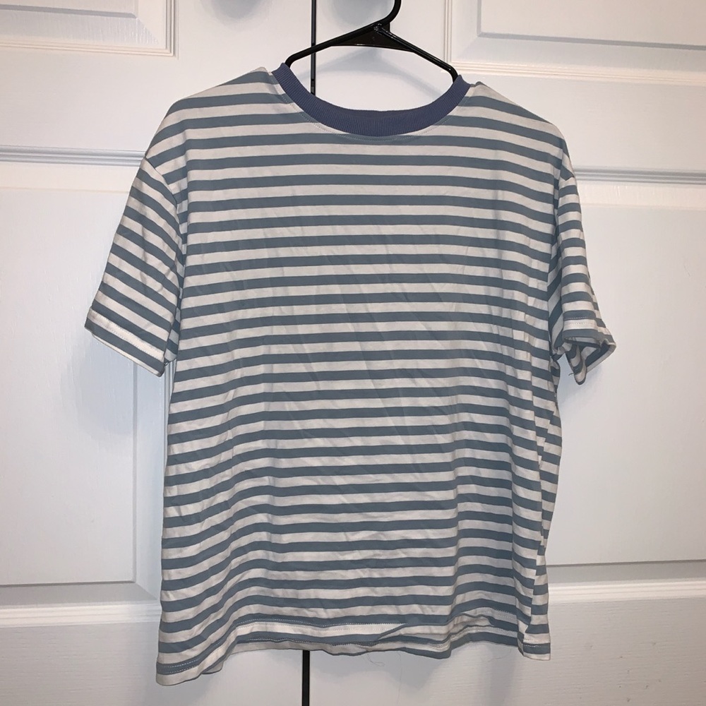 DAZY STRIPED SHOULDER TEE